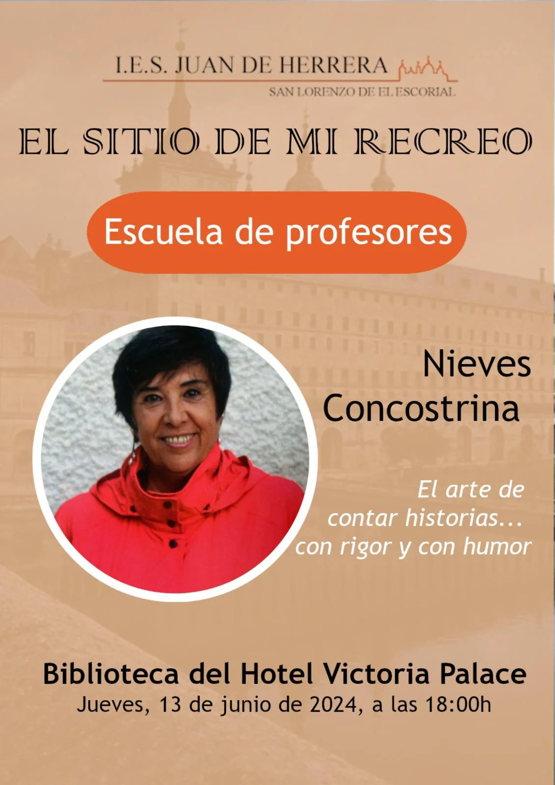 Nieves Concostrina  en Escuela para profesores , Proyecto "Sitio de mi Recreo" IV Edición IES Juan de Herrera